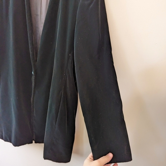 Vintage Green Velvet Single Button V-neck Blazer - Picture 8 of 12